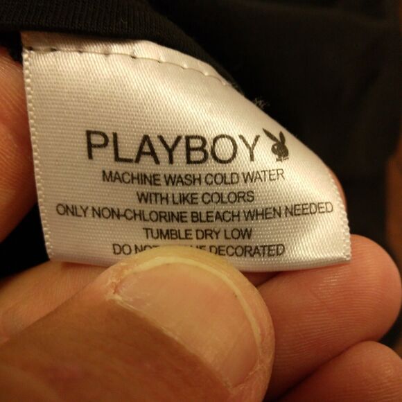 Playboy tshirt mens 2XL XXL black short sleeve bunny logo graphic crew neck - Picture 10 of 12